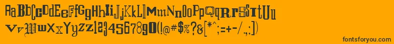 Eruption1 Font – Black Fonts on Orange Background