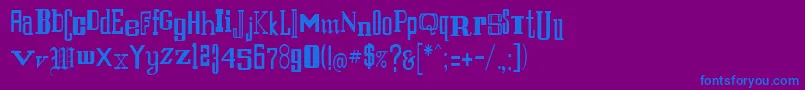 Eruption1 Font – Blue Fonts on Purple Background