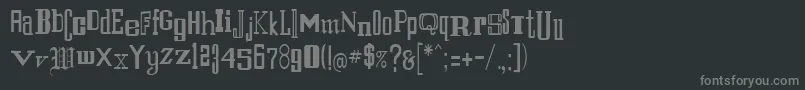 フォントEruption1 – 黒い背景に灰色の文字