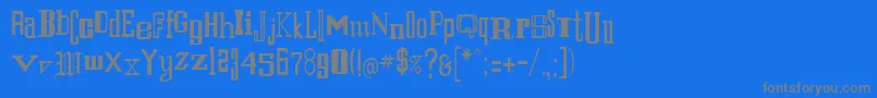Eruption1 Font – Gray Fonts on Blue Background