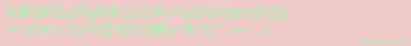 Eruption1 Font – Green Fonts on Pink Background