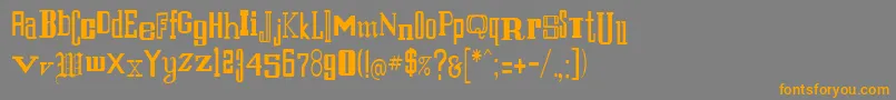 Eruption1 Font – Orange Fonts on Gray Background
