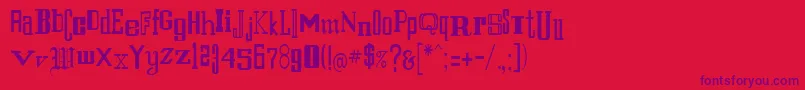Eruption1 Font – Purple Fonts on Red Background