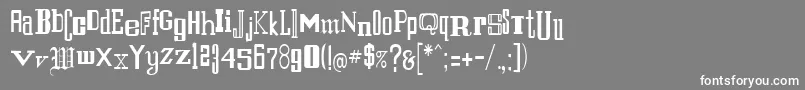フォントEruption1 – 灰色の背景に白い文字