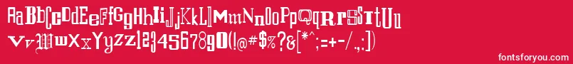 Eruption1 Font – White Fonts on Red Background