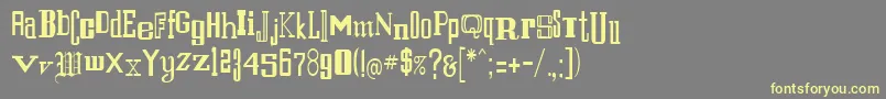 Eruption1 Font – Yellow Fonts on Gray Background