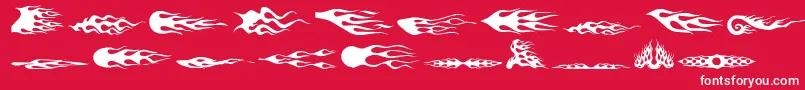 Flamezby Font – White Fonts on Red Background