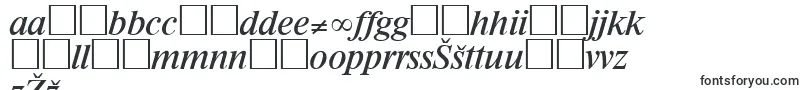 RiccioneSerialRegularitalicDb-Schriftart – lettische Schriften