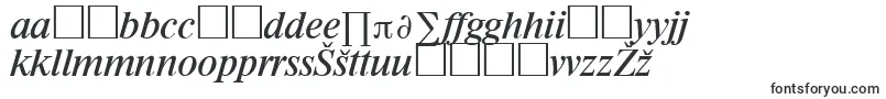 RiccioneSerialRegularitalicDb-Schriftart – litauische Schriften