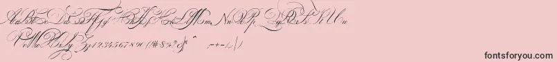 IndentureenglishpenmanPersonalUseDemo-Schriftart – Schwarze Schriften auf rosa Hintergrund