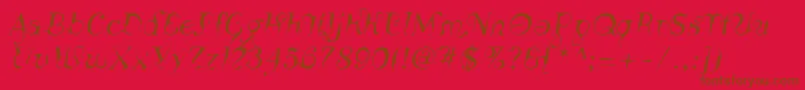 LinotypeSiculaOblique Font – Brown Fonts on Red Background