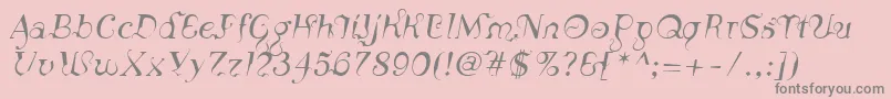 LinotypeSiculaOblique Font – Gray Fonts on Pink Background