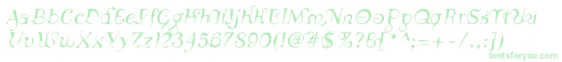 LinotypeSiculaOblique Font – Green Fonts on White Background
