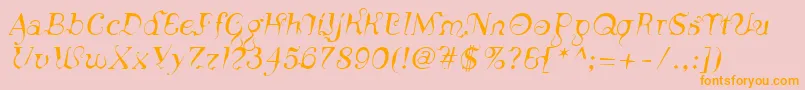 LinotypeSiculaOblique Font – Orange Fonts on Pink Background