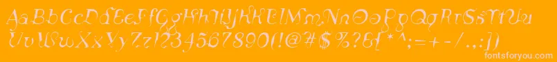 LinotypeSiculaOblique Font – Pink Fonts on Orange Background