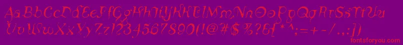 fuente LinotypeSiculaOblique – Fuentes Rojas Sobre Fondo Morado