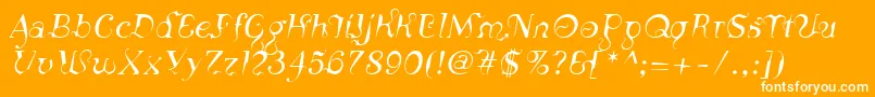 LinotypeSiculaOblique Font – White Fonts on Orange Background