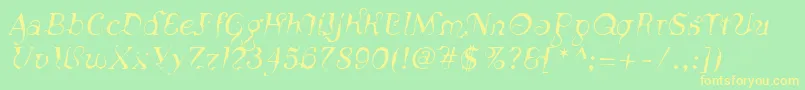 fuente LinotypeSiculaOblique – Fuentes Amarillas Sobre Fondo Verde