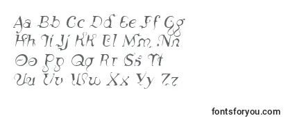 LinotypeSiculaOblique -fontin tarkastelu