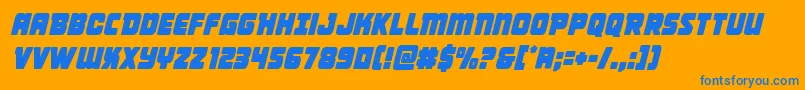 Victorycomicscondsemital Font – Blue Fonts on Orange Background
