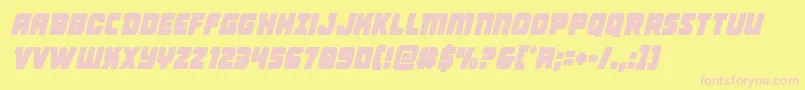 Шрифт Victorycomicscondsemital – розовые шрифты на жёлтом фоне