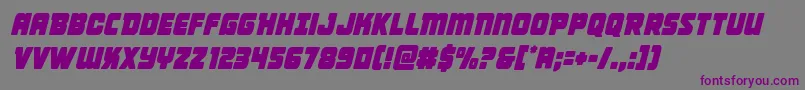 Шрифт Victorycomicscondsemital – фиолетовые шрифты на сером фоне