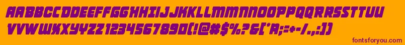 Шрифт Victorycomicscondsemital – фиолетовые шрифты на оранжевом фоне