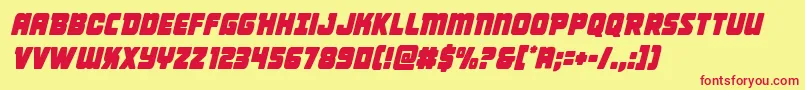 Victorycomicscondsemital Font – Red Fonts on Yellow Background