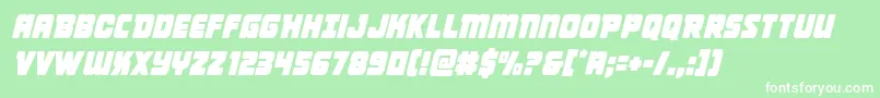 Victorycomicscondsemital Font – White Fonts on Green Background