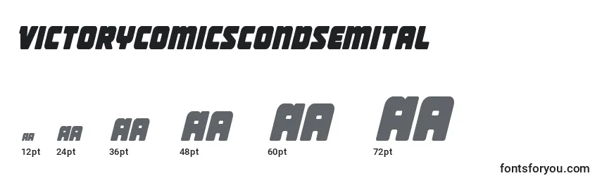 Victorycomicscondsemital Font Sizes