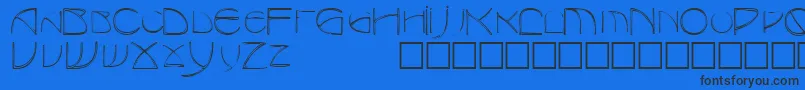 TotescapssskRegular Font – Black Fonts on Blue Background