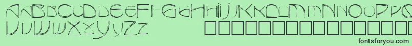 TotescapssskRegular Font – Black Fonts on Green Background
