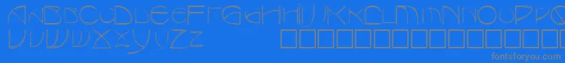 TotescapssskRegular Font – Gray Fonts on Blue Background