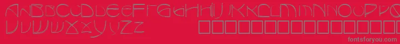 TotescapssskRegular-Schriftart – Graue Schriften auf rotem Hintergrund