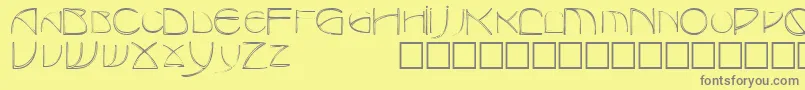 TotescapssskRegular Font – Gray Fonts on Yellow Background