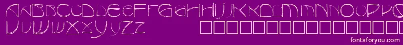TotescapssskRegular-Schriftart – Rosa Schriften auf violettem Hintergrund