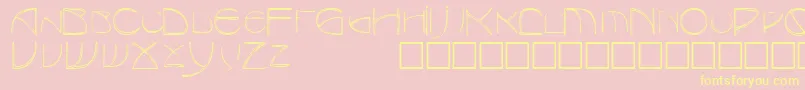 TotescapssskRegular Font – Yellow Fonts on Pink Background