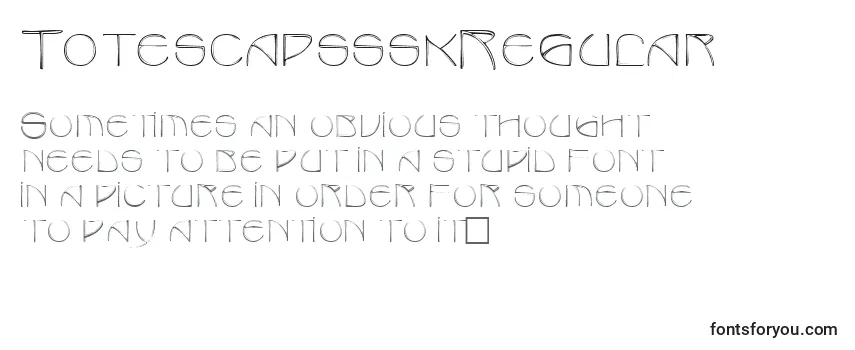 TotescapssskRegular Font