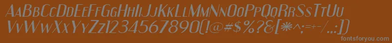 Engeexit Font – Gray Fonts on Brown Background