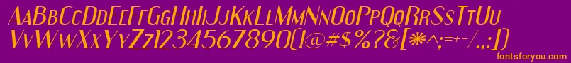Engeexit Font – Orange Fonts on Purple Background