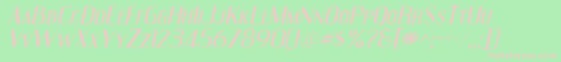 Engeexit Font – Pink Fonts on Green Background