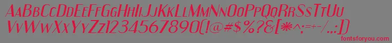 Engeexit Font – Red Fonts on Gray Background