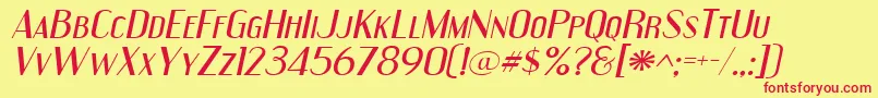 Engeexit Font – Red Fonts on Yellow Background