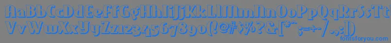 Eastmarkettwonf Font – Blue Fonts on Gray Background