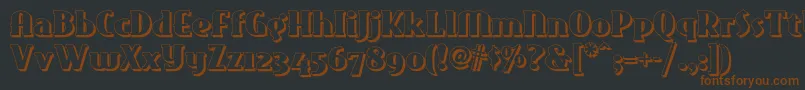 Eastmarkettwonf Font – Brown Fonts on Black Background