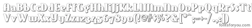 Eastmarkettwonf-fontti – harmaat kirjasimet valkoisella taustalla