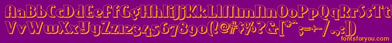 Eastmarkettwonf Font – Orange Fonts on Purple Background