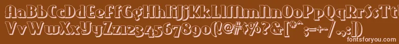 Eastmarkettwonf Font – Pink Fonts on Brown Background