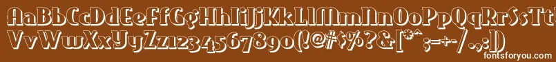 Eastmarkettwonf Font – White Fonts on Brown Background