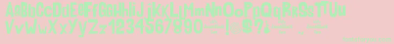 Ahdn Font – Green Fonts on Pink Background